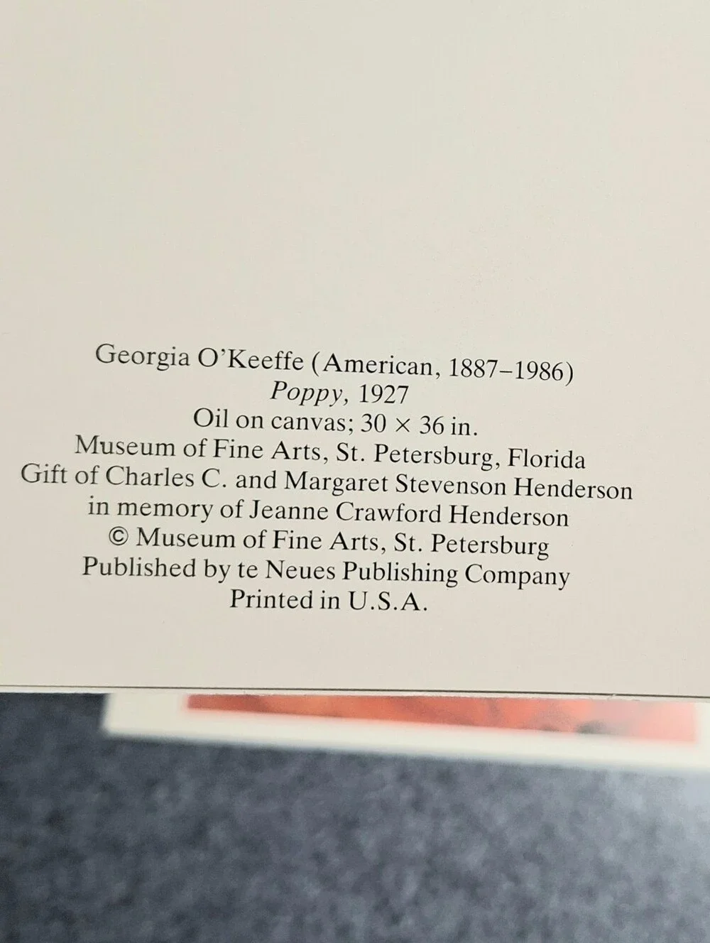 Georgia O'Keeffe Vintage Floral Card Set: Red, White, Blue &Music Pink & Blue II
